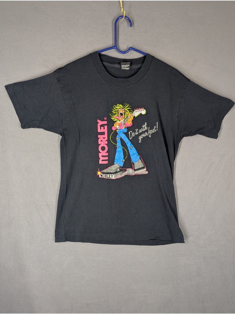 Vtg Morley Pedals Guitar Rock Music Equipment Rock Promo Tee Large